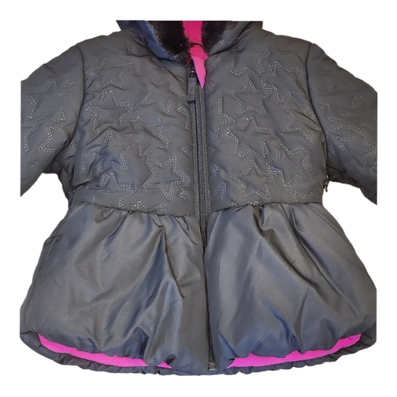 NEW Girls Rothschild Black Peplum Puffer Coat Size: 4T - Picture 5 of 10